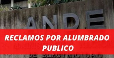ANDE reclamos alumbrado publico